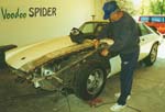 Jerry Titus begins the demolition of a 83 XJS Jaguar
